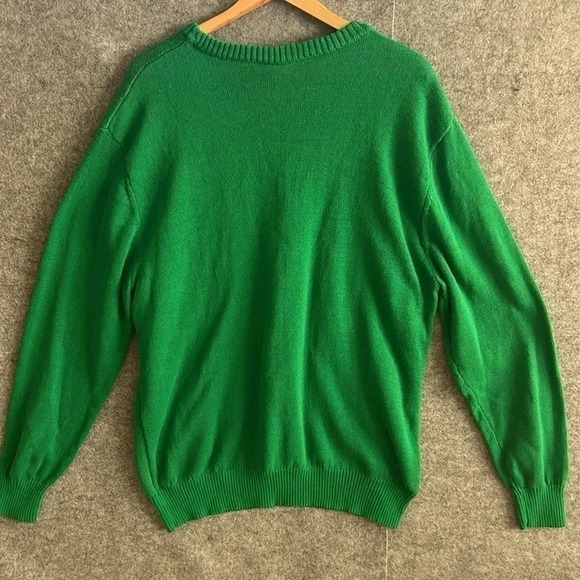 Disney Men's Santa Mickey Mouse Sweater, Christmas Sweater Green XL - Picture 2 of 5